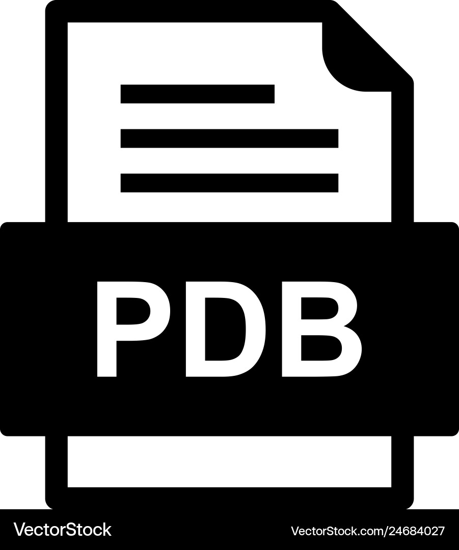 Pdb file document icon Vector Image