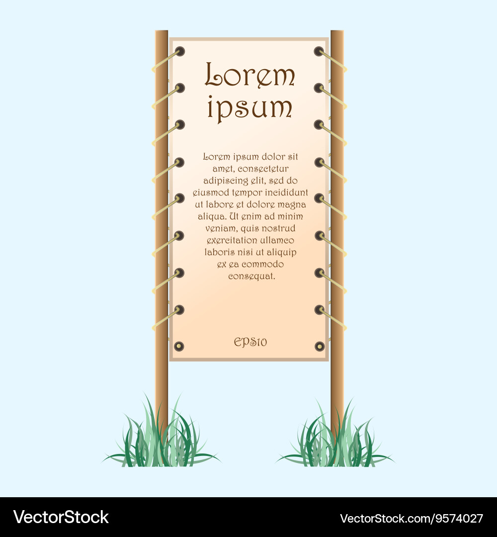 Placard mit Text Vektorbild