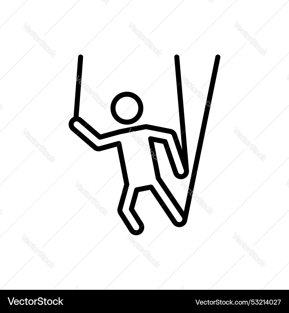 Puppet line icon isolated on white background Puppet line icon isolated on white background vector image