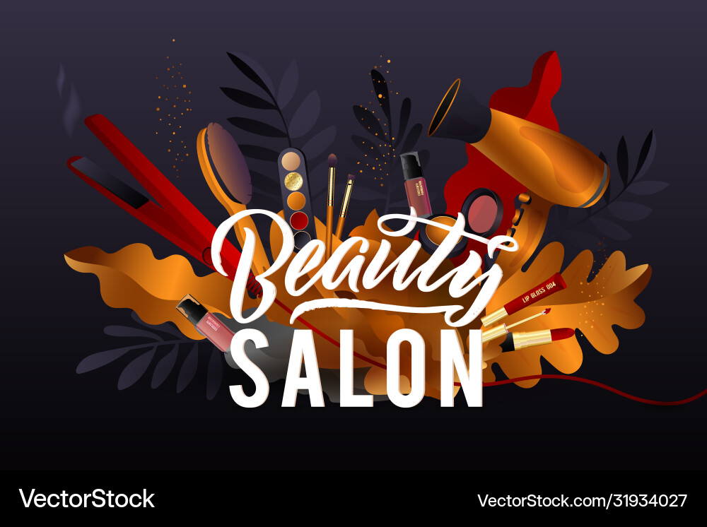 Schönheitssalon bunte Make-up und Haar-Stil Schönheitssalon bunte Make-up und Haar-Stil vektorbild
