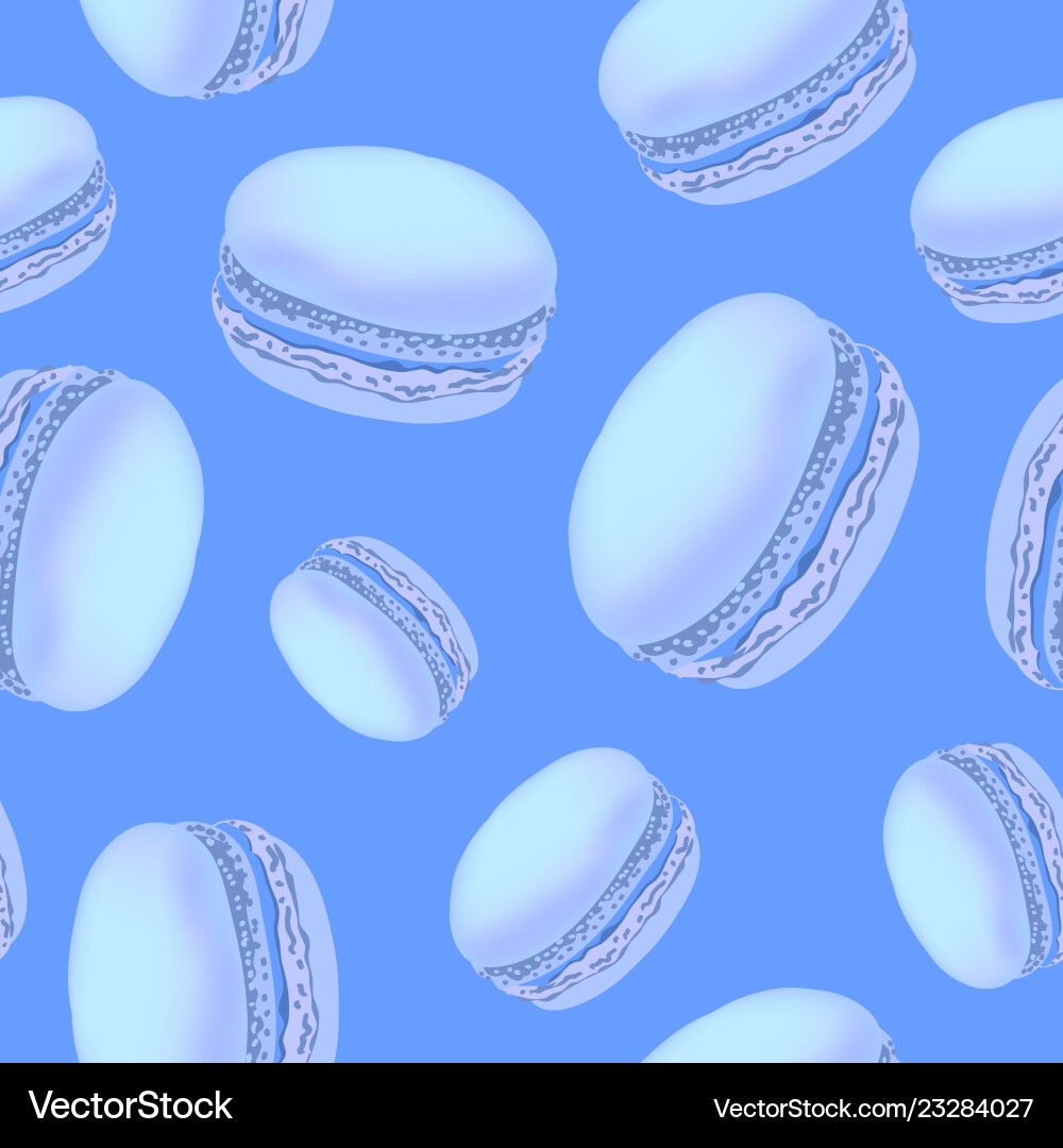 Seamless pattern with colorful macaroon cookies Seamless pattern with colorful macaroon cookies vector image