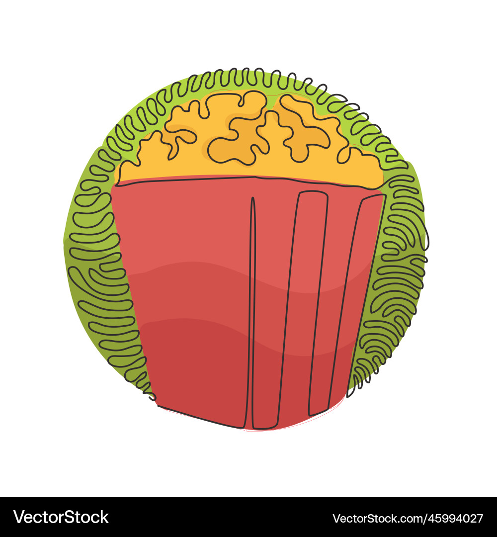 Single continuous line drawing box container Single continuous line drawing box container Vector Image