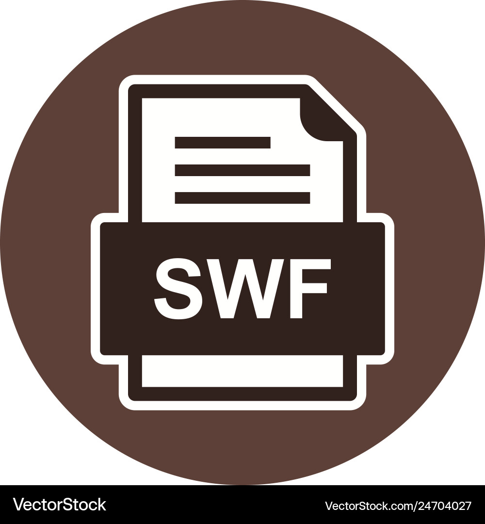 Swf file document icon Vector Image