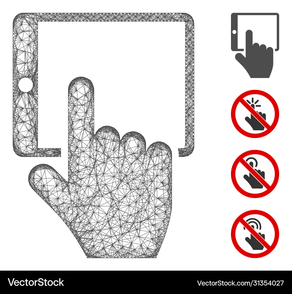 Tablet point web mesh Tablet point web mesh vector image
