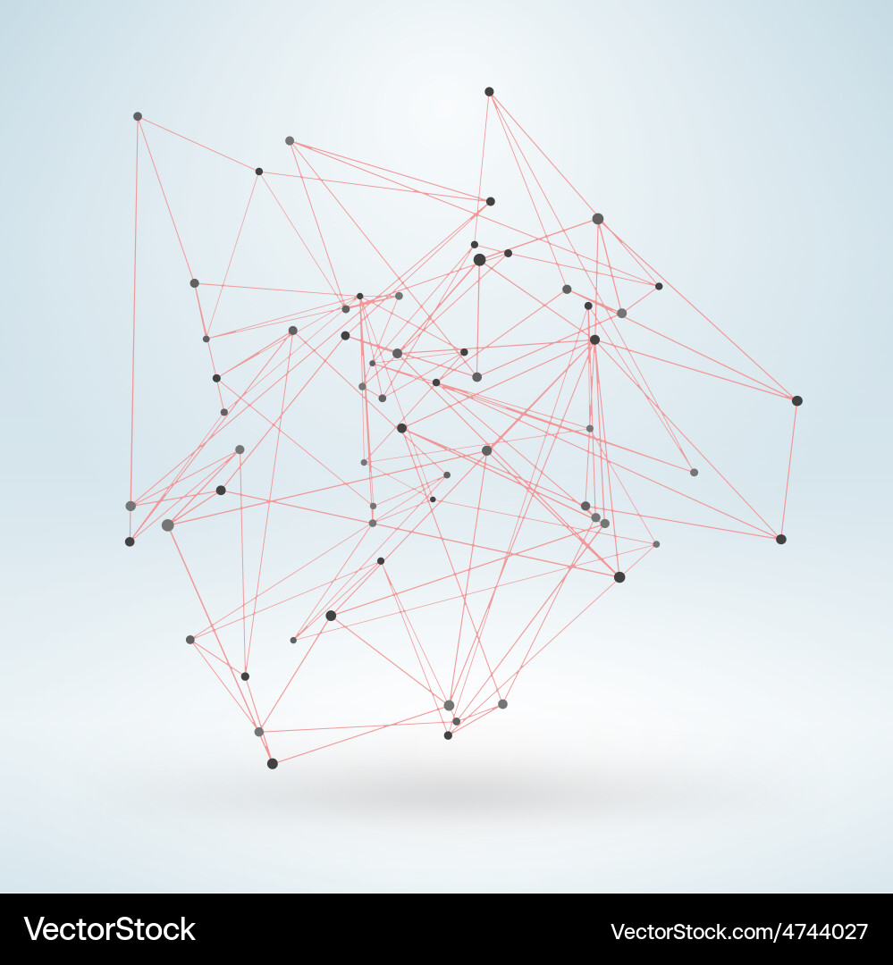 Wireframe polygonal Element abstrakt 3d Objekt vektorbild