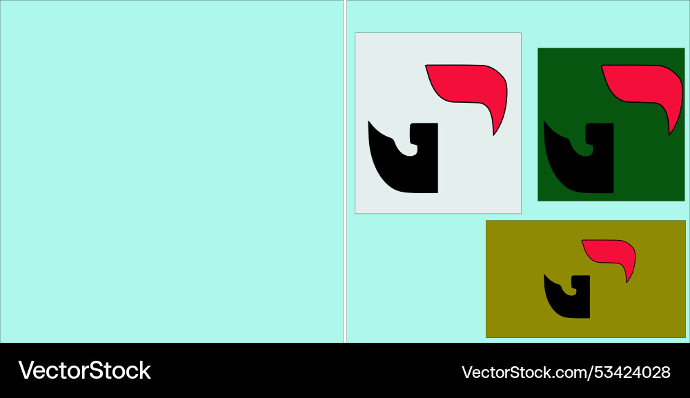 A logo with an attractive shape and color combinat A logo with an attractive shape and color combinat Vector Image