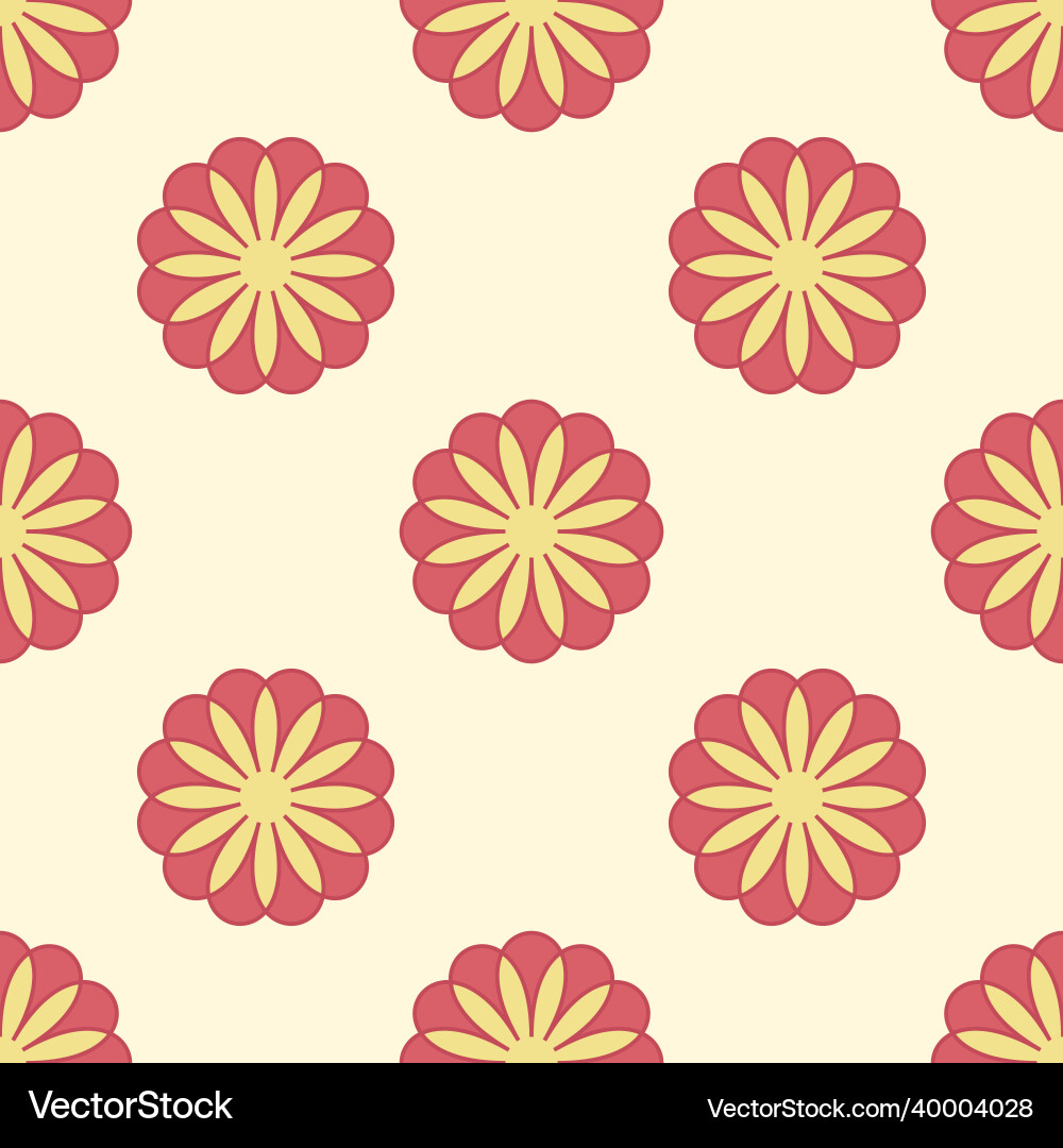 A pattern of red flowers in an abstract style A pattern of red flowers in an abstract style vector image