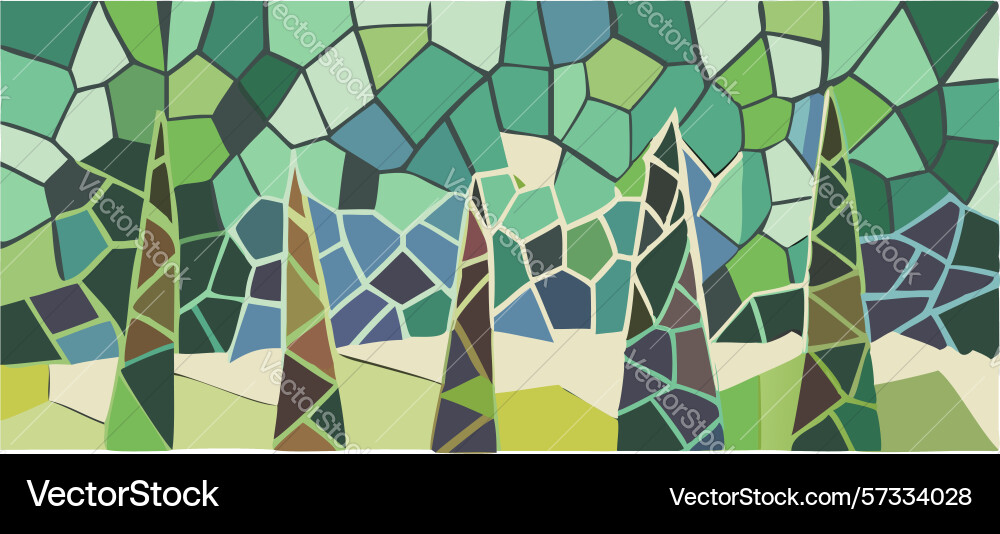 Abstract geometric forest or data network pattern vector image