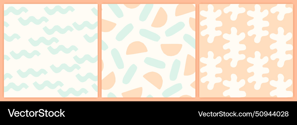 Abstract shapes seamless pattern set in a muted Abstract shapes seamless pattern set in a muted Vector Image
