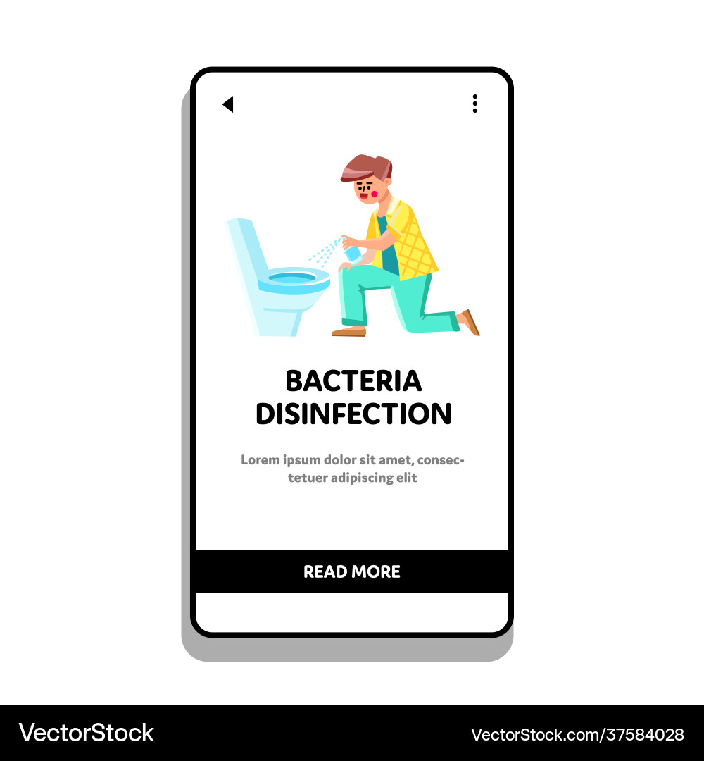Bakteriendesinfektion Spritzen Mann WC Bakteriendesinfektion Spritzen Mann WC vektorbild