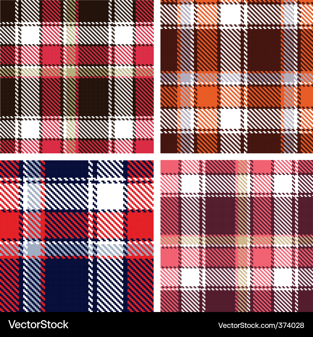 Checkered Pattern Fabric vector image
