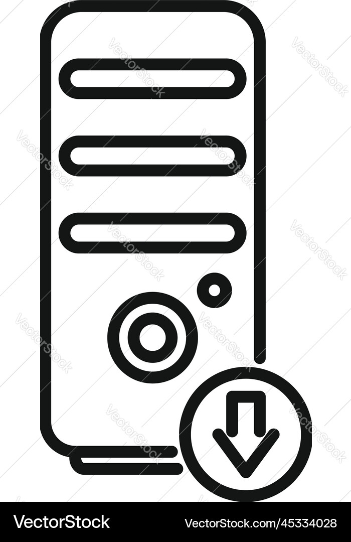 Computer backup icon outline data cloud Computer backup icon outline data cloud vector image