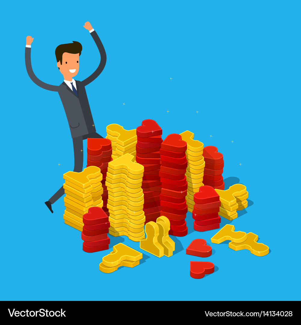 Concept of the popularity in social networking Vector Image