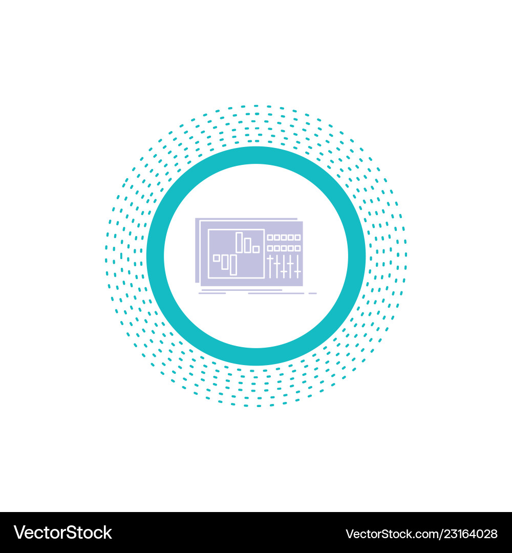 Control equalizer equalization sound studio glyph vector image