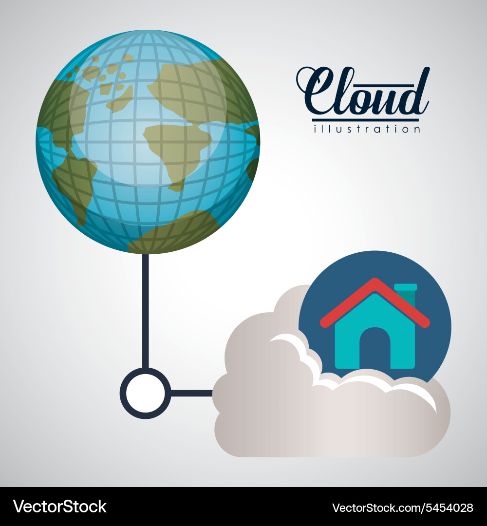 Data base design vector image