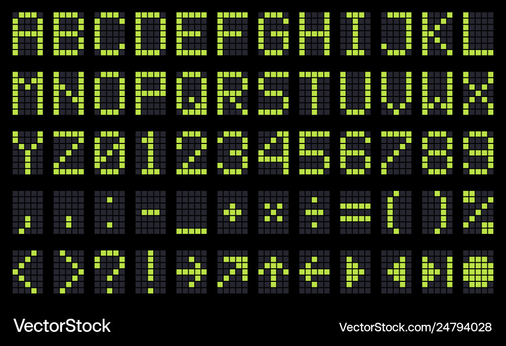 Display typeface Display typeface vector image
