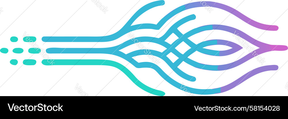 Dynamic Gradient Data Streams Vector Image