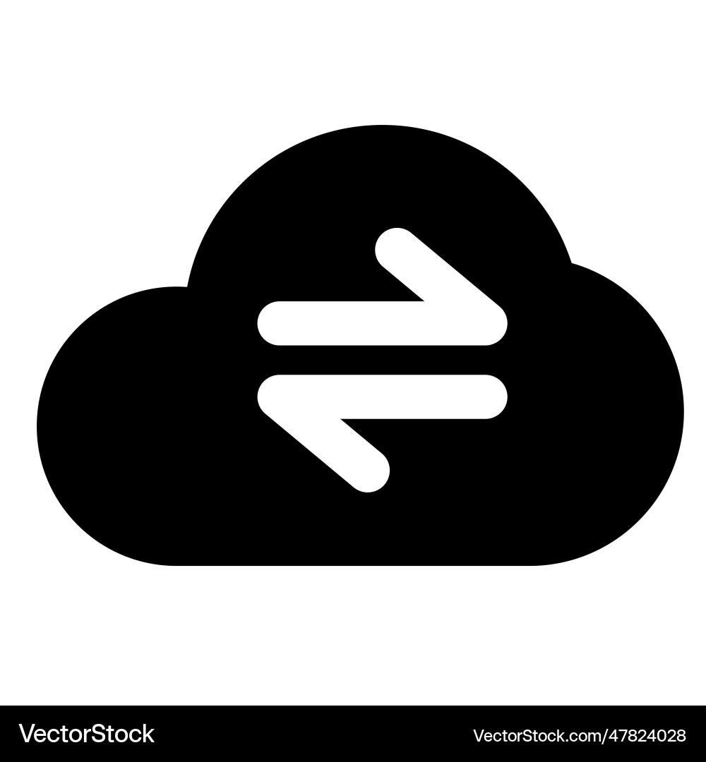 Easy to transfer data via cloud storage Vector Image