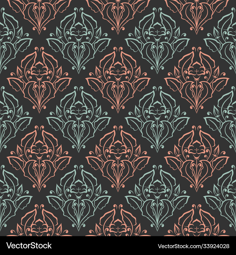 Floral Baroque Pattern Vector Image