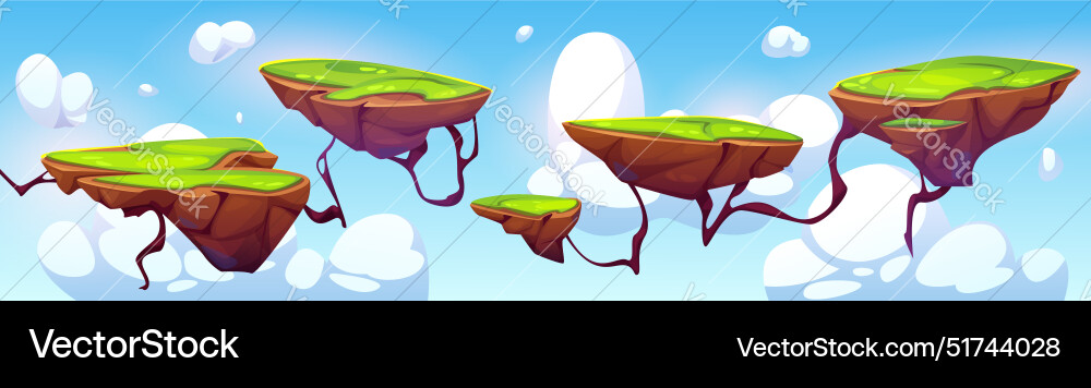 Flying platforms for arcade game design Vector Image