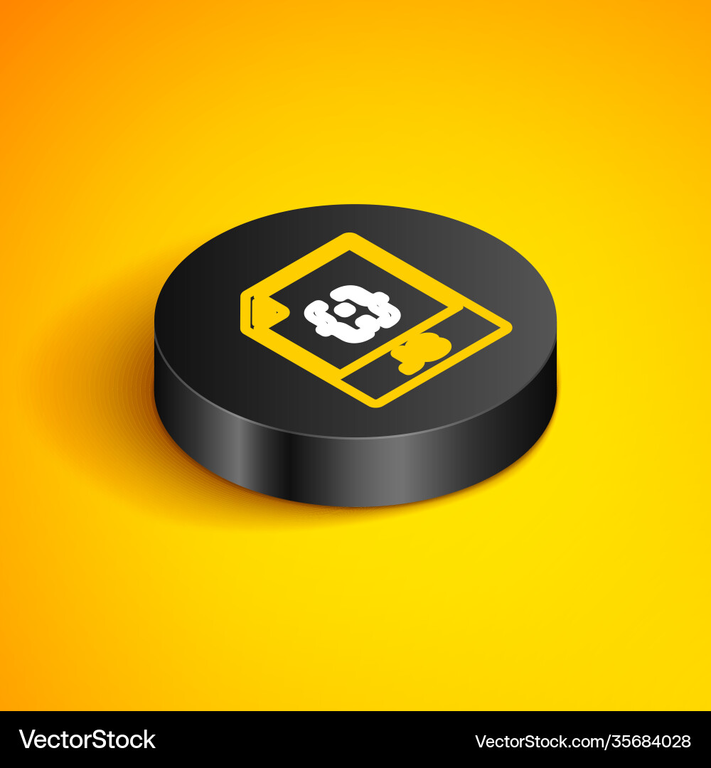Isometric line js file document download vector image