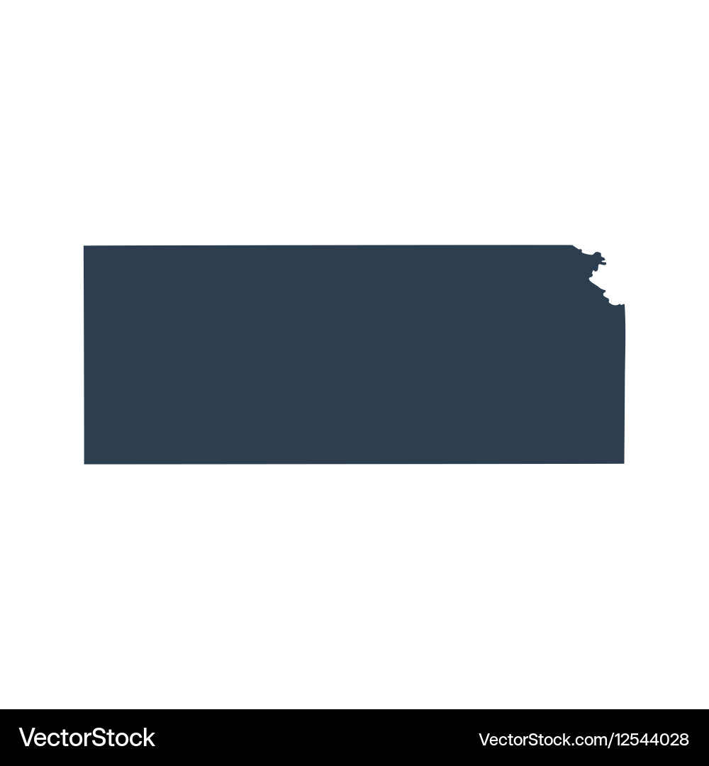 Map of the us state kansas Vector Image
