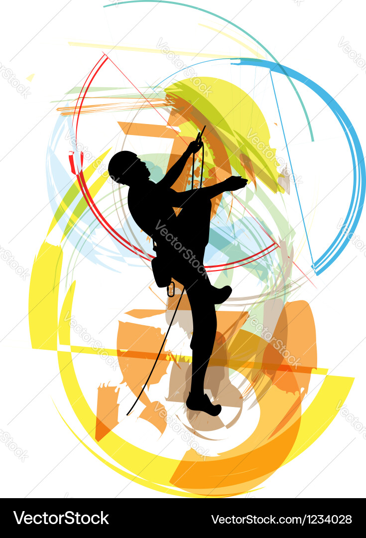 Mountain Climber Adventure Vector Image