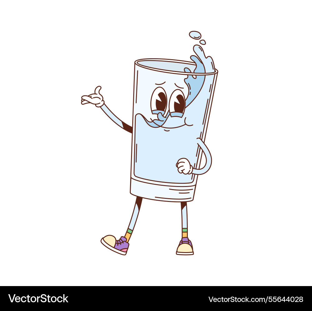 Retro Water Character - Hippie Style Royalty Free Vector