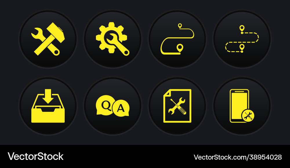 Set download inbox route location question Vector Image