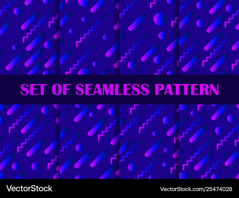 Set seamless pattern with colorful liquid Set seamless pattern with colorful liquid vector image