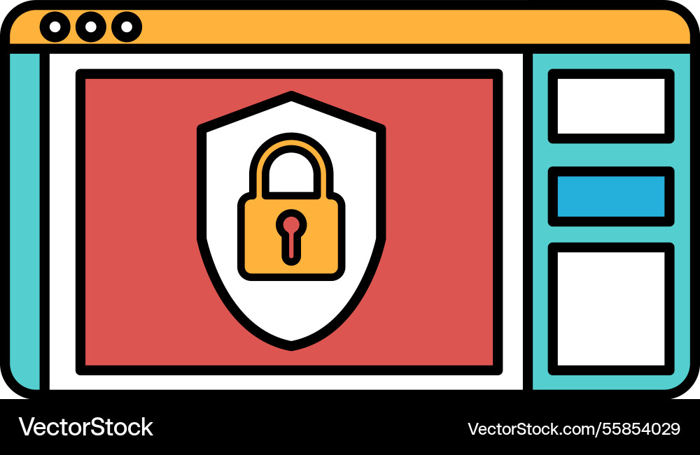 A computer screen with red background Vector Image