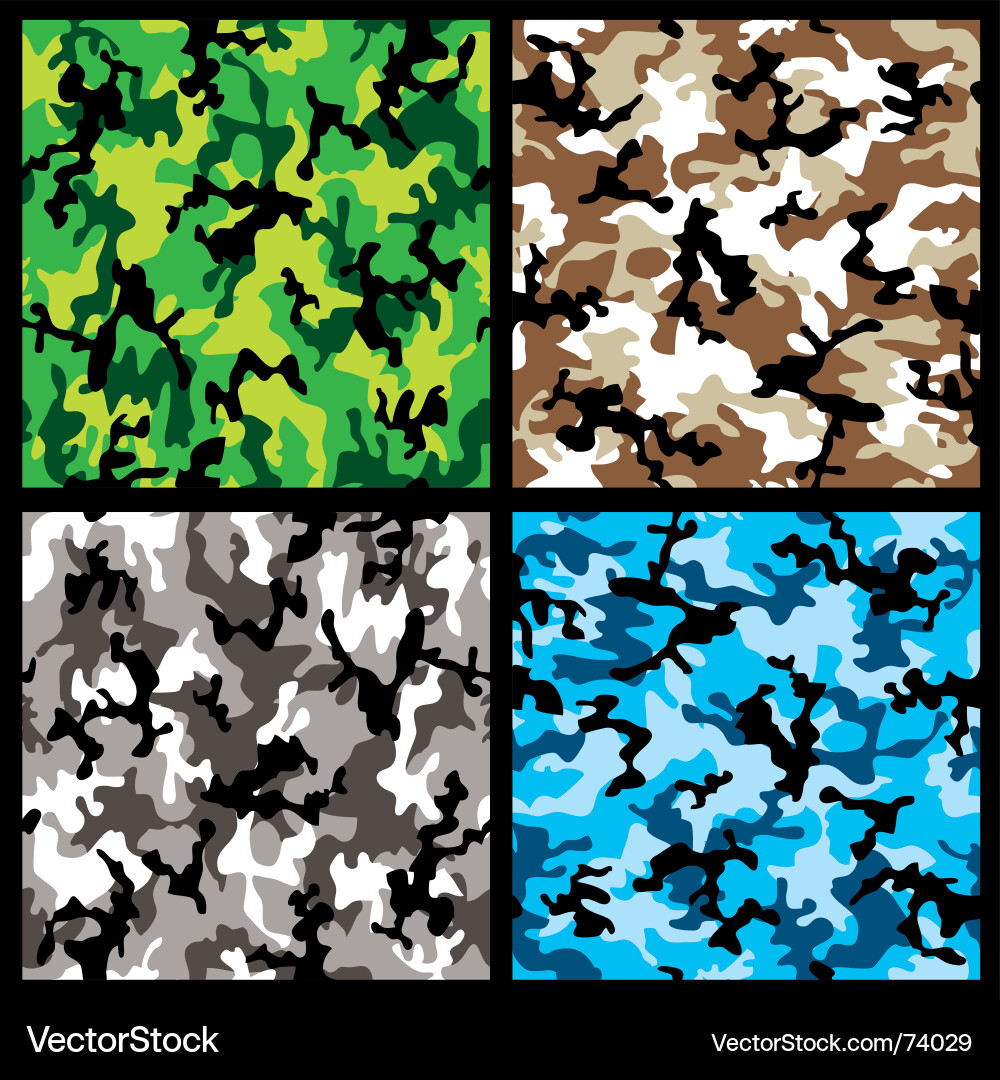 Abstract Camouflage Patterns vector image