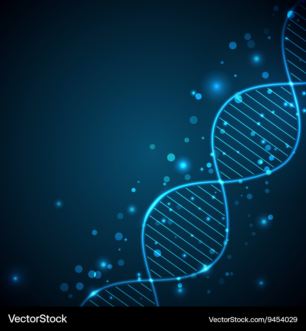 Abstract light background with dna chain Vector Image