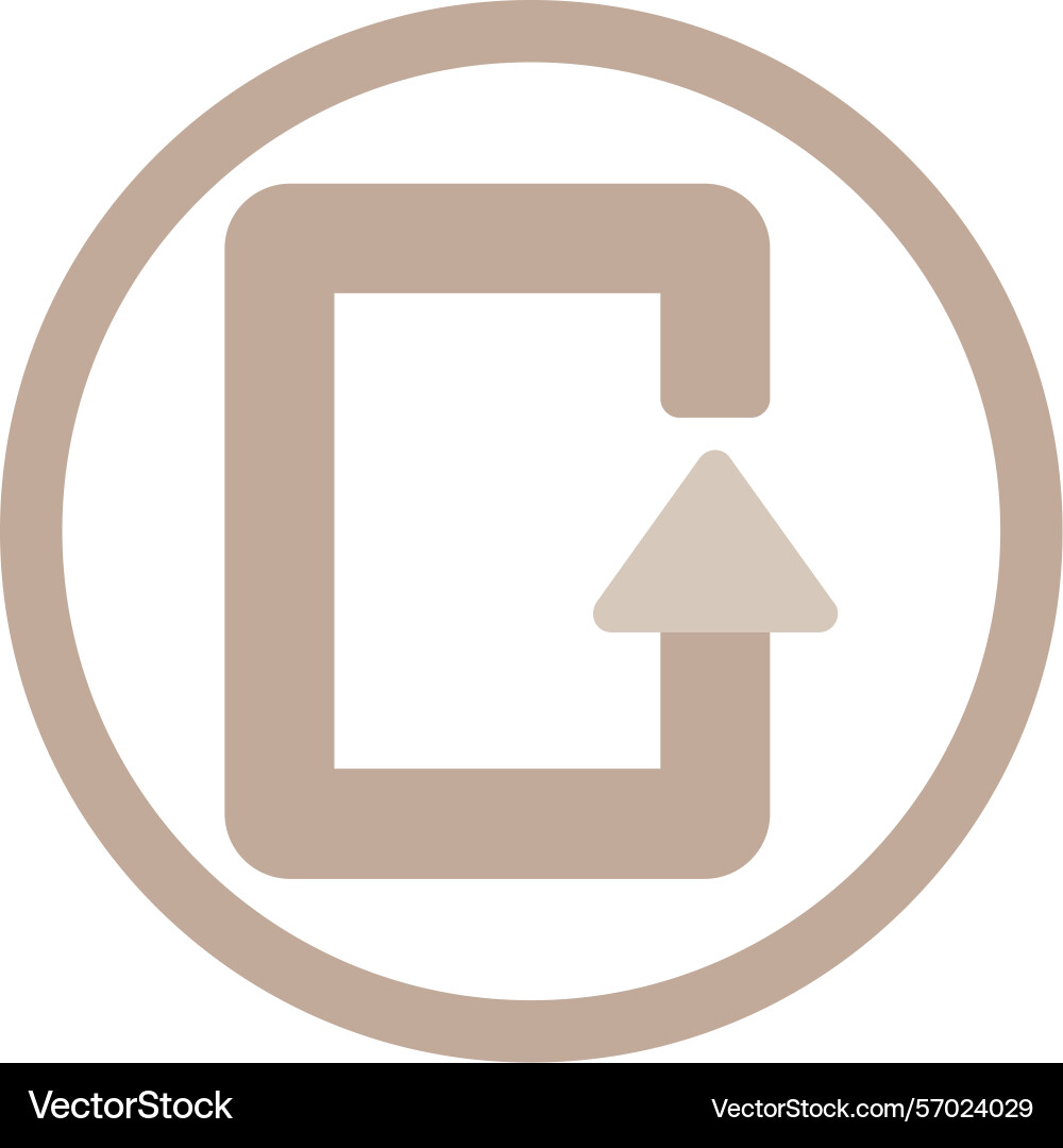 Arrow loop up flat style icon design Vector Image