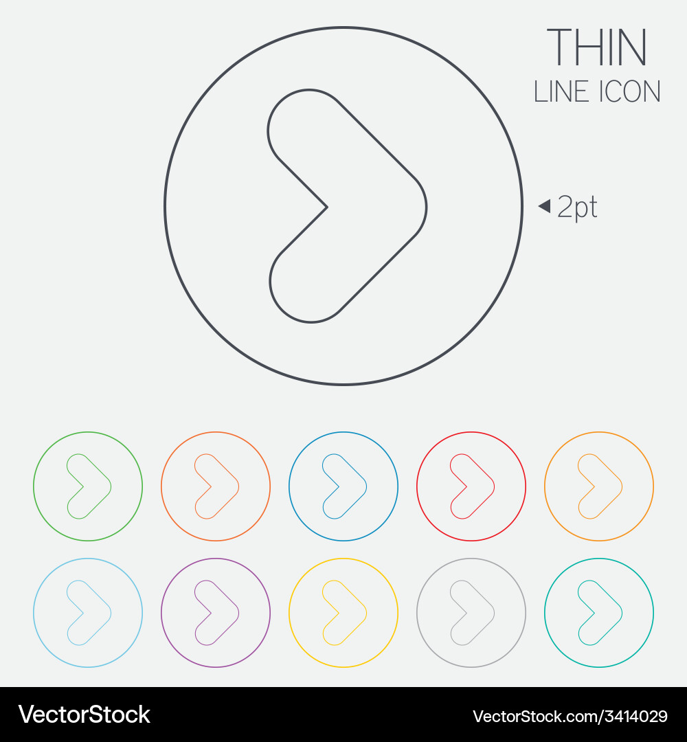 Arrow sign icon next button navigation symbol Vector Image