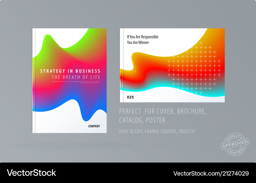 Broschüre Design flüssige Vorlage bunt modern Broschüre Design flüssige Vorlage bunt modern Vektorbild