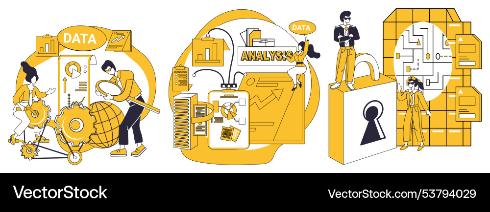 Data integration metaphor Data integration metaphor vector image