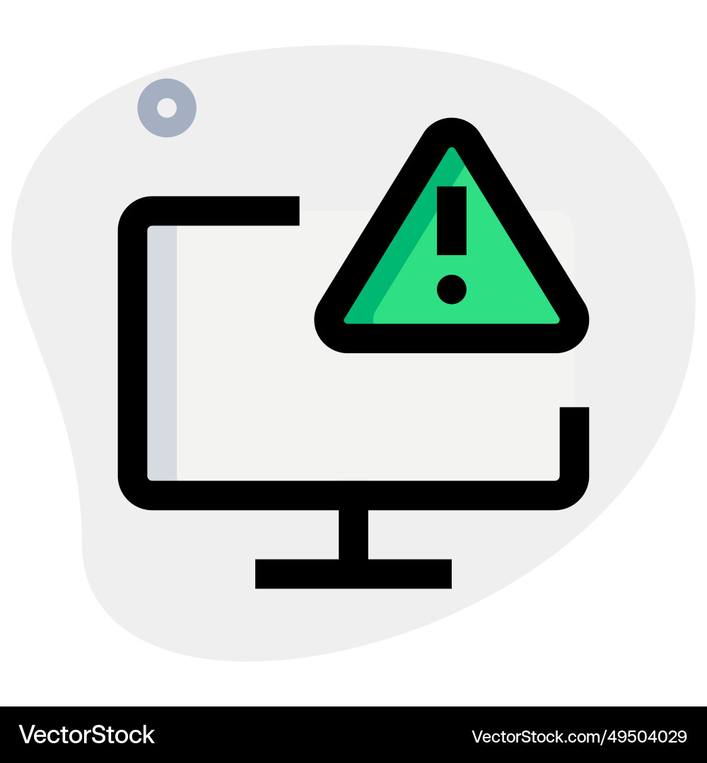Display indicates potential system issues vector image