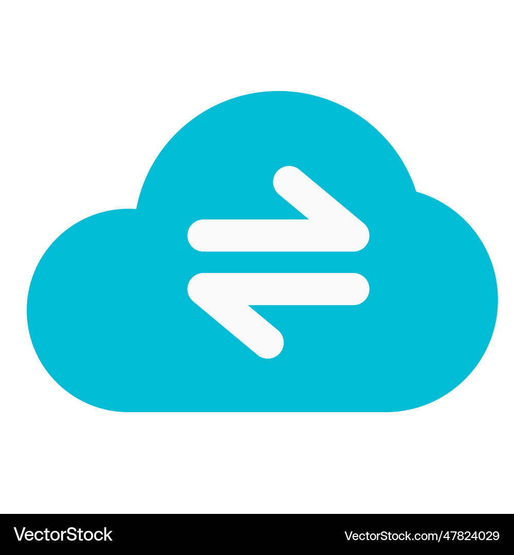 Easy to transfer data via cloud storage Vector Image