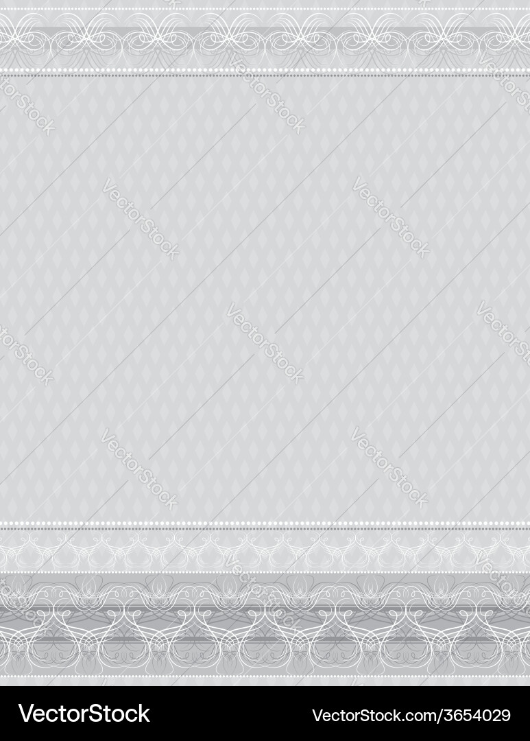 Elegant Grey Border Pattern Vector Image