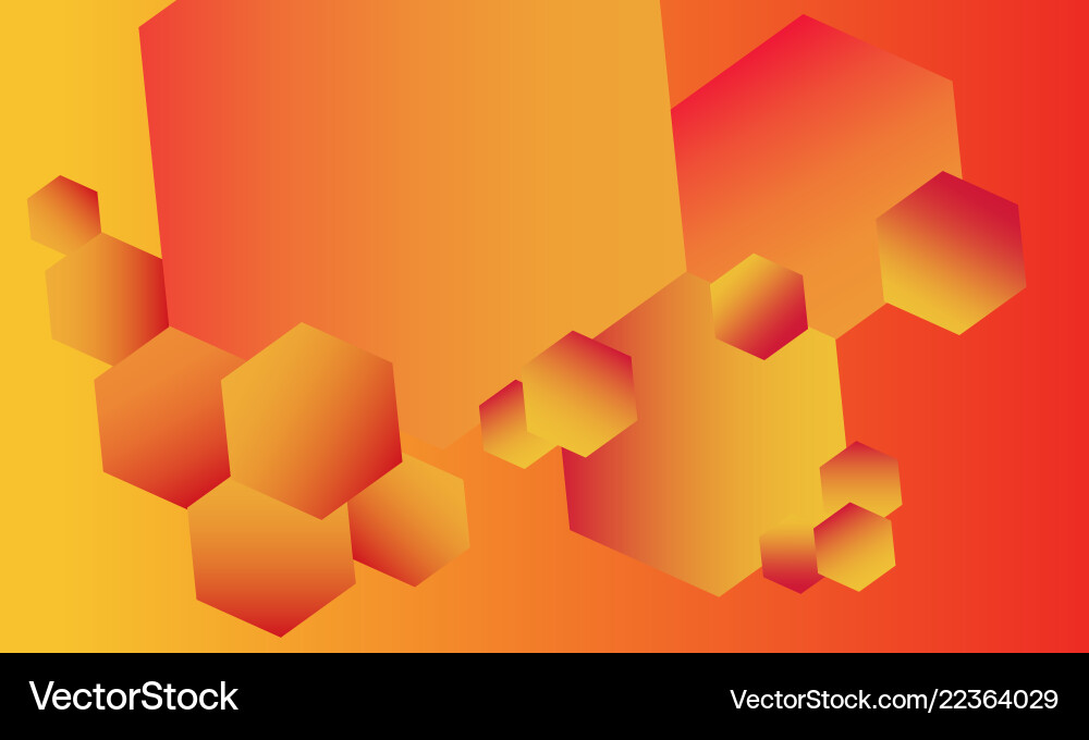 Fiery abstract background full of various hexagons Fiery abstract background full of various hexagons vector image