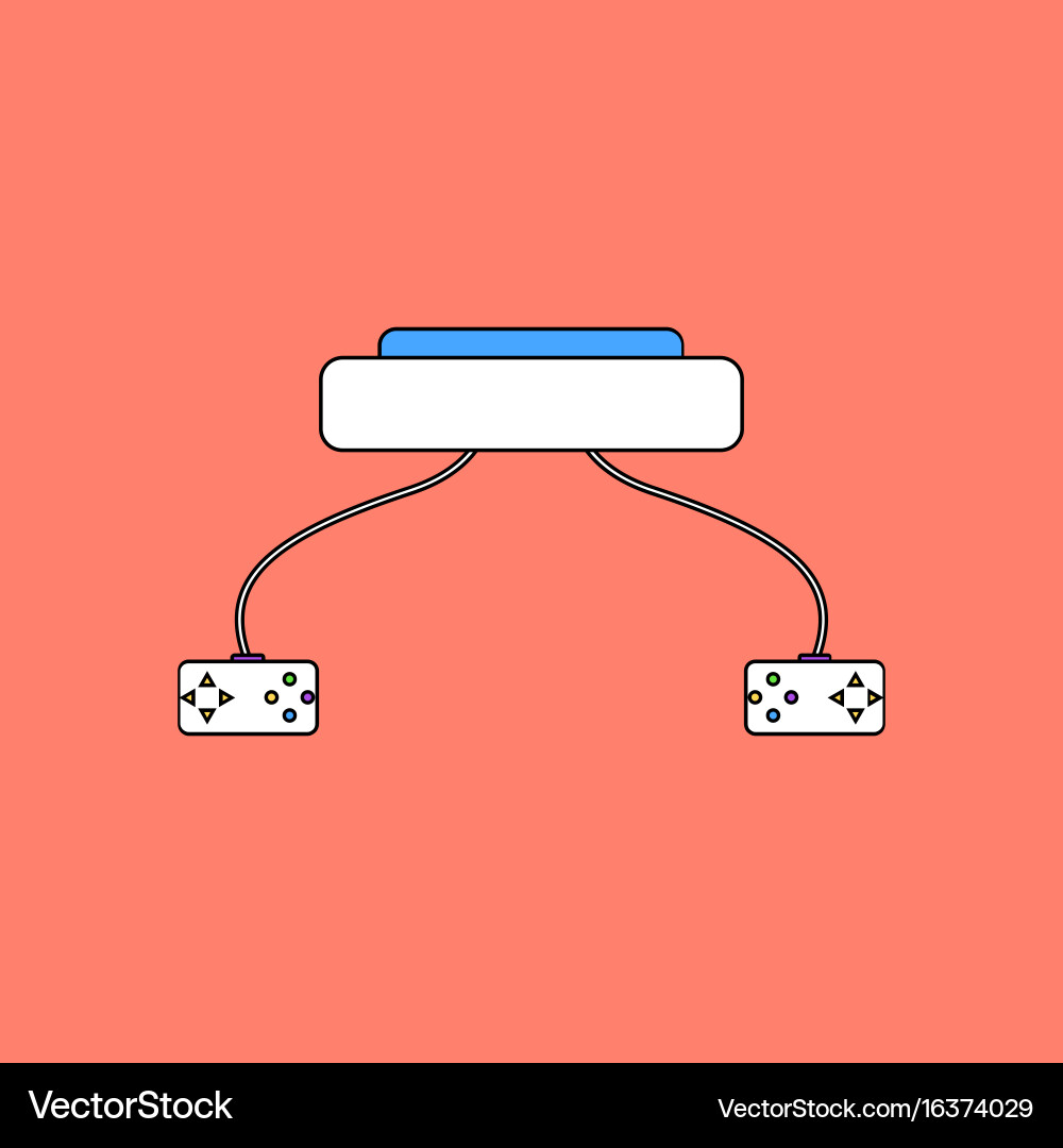 Flat icon design collection children game console vector image