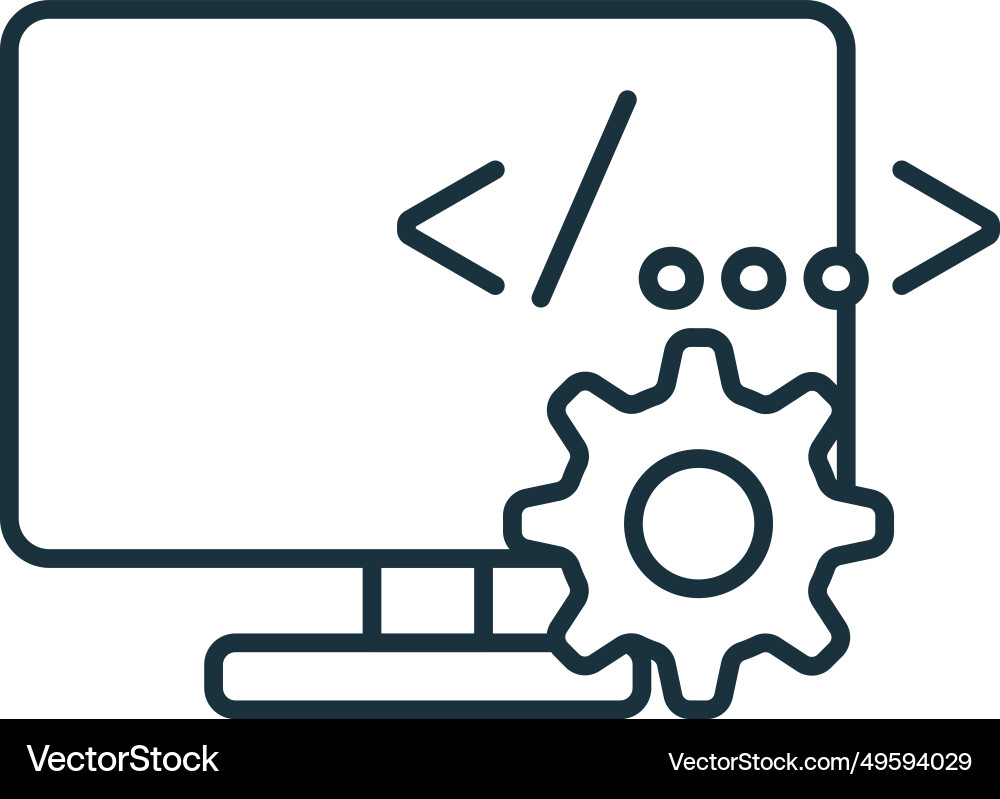 Frontend development icon monochrome simple sign Frontend development icon monochrome simple sign Vector Image