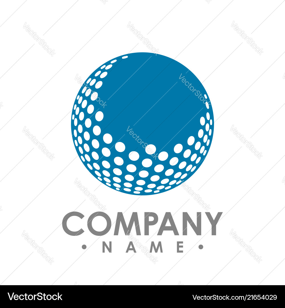 Halftone Circle Pattern with Dots vector image