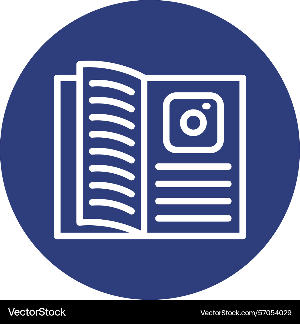 Insta learn line circle style icon design vector image