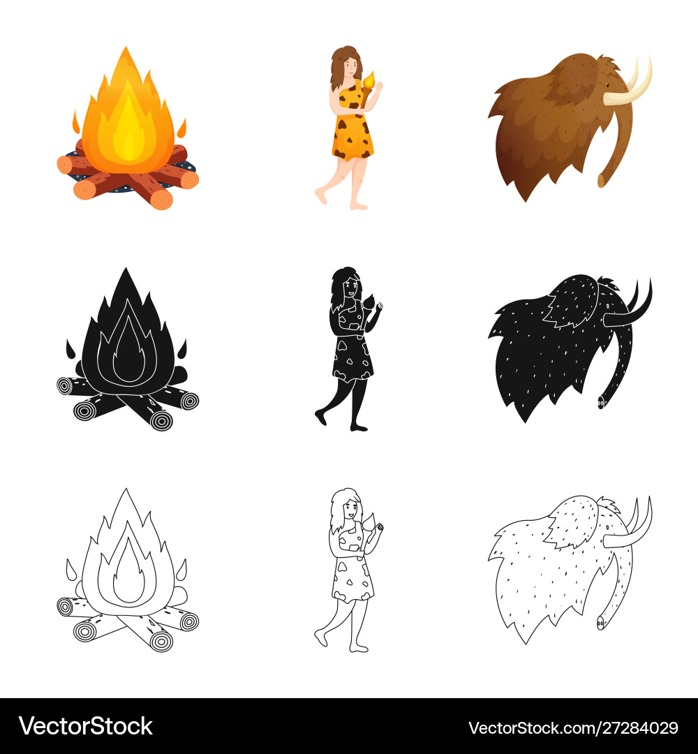Isolated object evolution and neolithic icon Vector Image