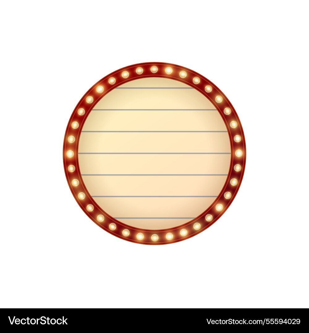 Light bulbs on red circle frame lamp round border Light bulbs on red circle frame lamp round border vector image