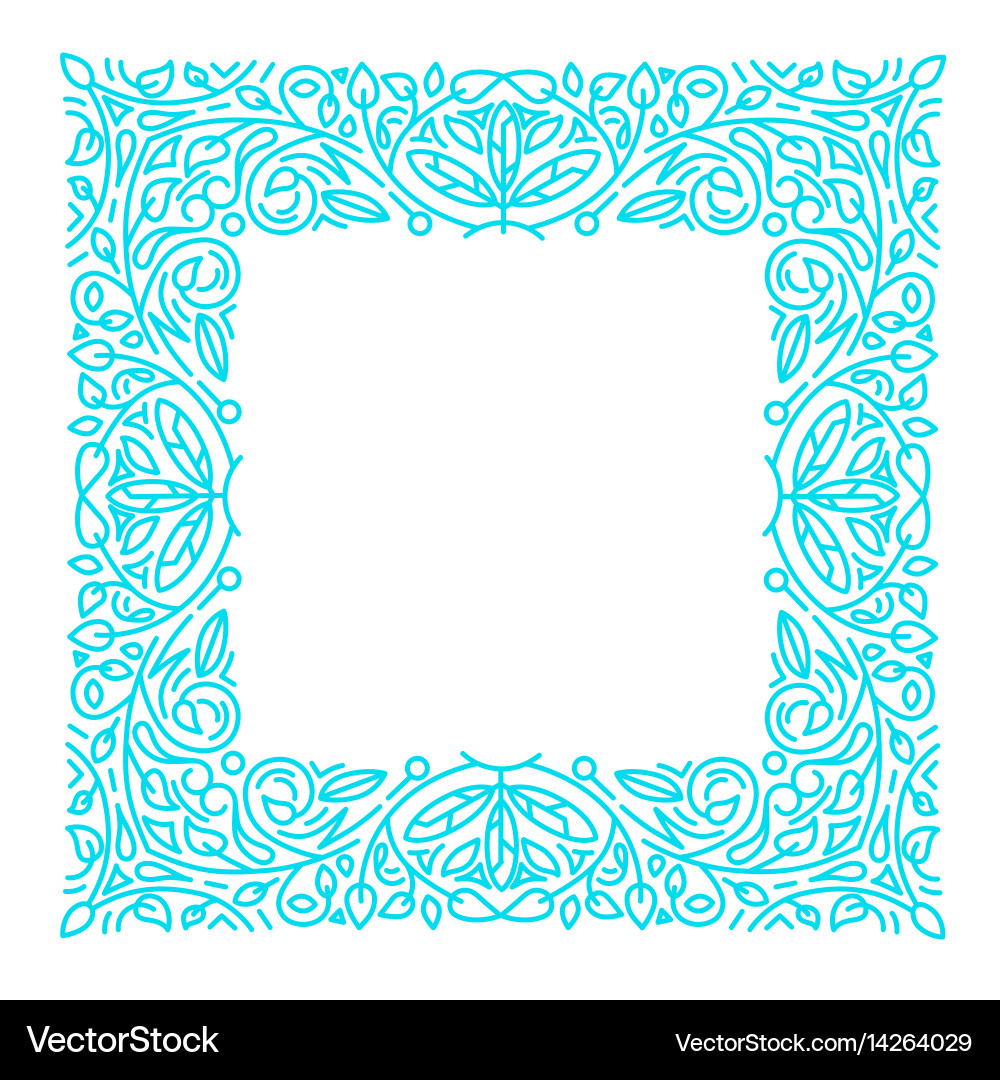 Linear frames design template vector image