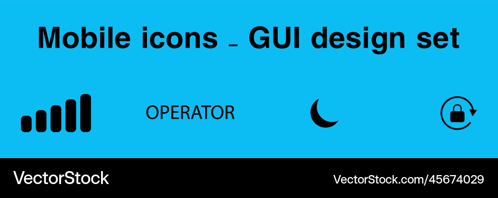 Mobile icons - gui design set status bar Mobile icons - gui design set status bar vector image