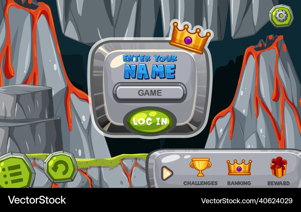 Platform game user interface design Platform game user interface design vector image